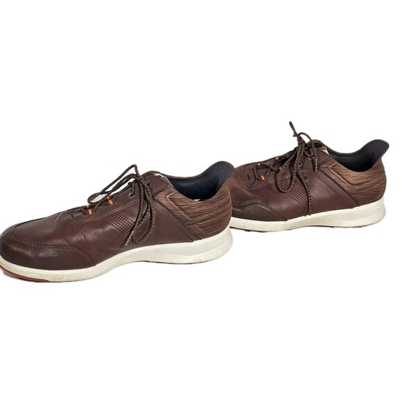 FootJoy Stratos Golf Shoes Mens 11.5 Spikeless Brown White Accent Leather - Picture 3 of 7